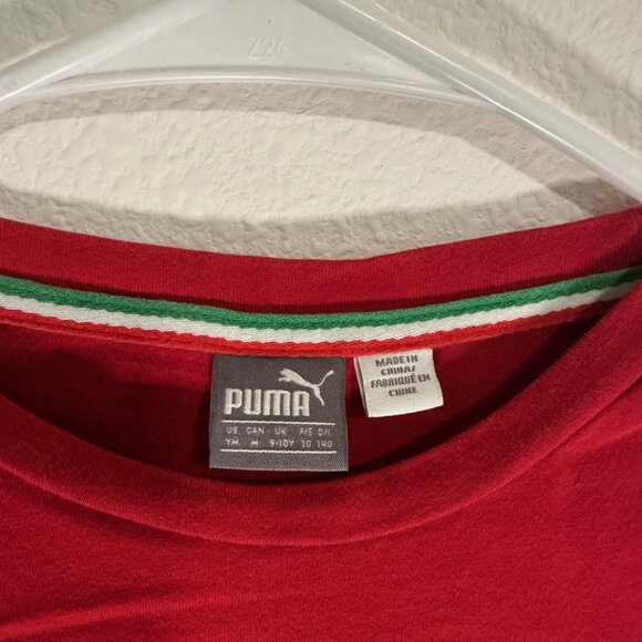 The Puma x Scuderia Ferrari Red Graphic T-Shirt in size 9-10Y - Picture 5 of 5